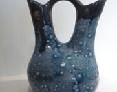 Modern Ceramic Wedding Vase in Blues - Handmade
