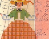 Small, One-of-a-Kind, Handmade Collage: Checked Skirt