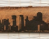 San Francisco Skyline Wall Hanging on Reclaimed Barn Wood - 12"x48"