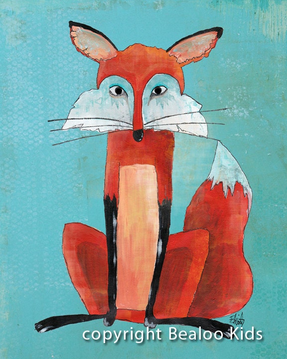 Fox Nursery Art Print 8x10