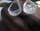 Rough and Raw Quartz Crystal Drops on Goldfilled