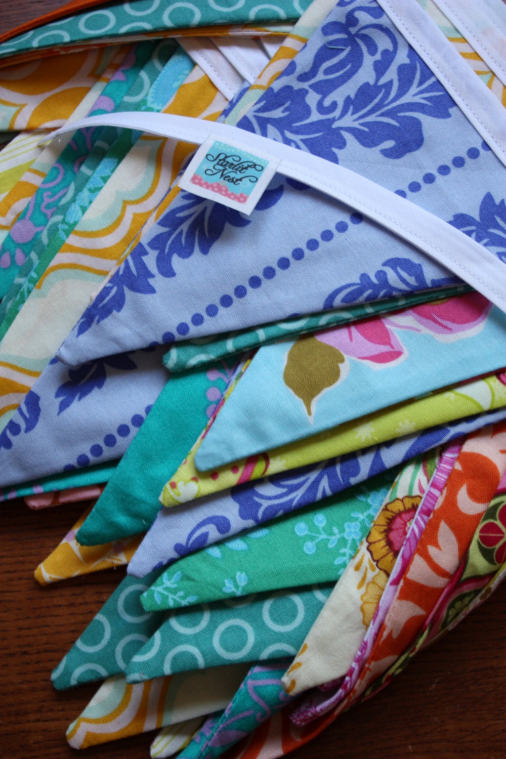 Custom Medium Sized Flags, Bunting By The Yard. Wedding Decor, Photo Prop, Party Decoration, Pennant Flags. You Choose the Length.
