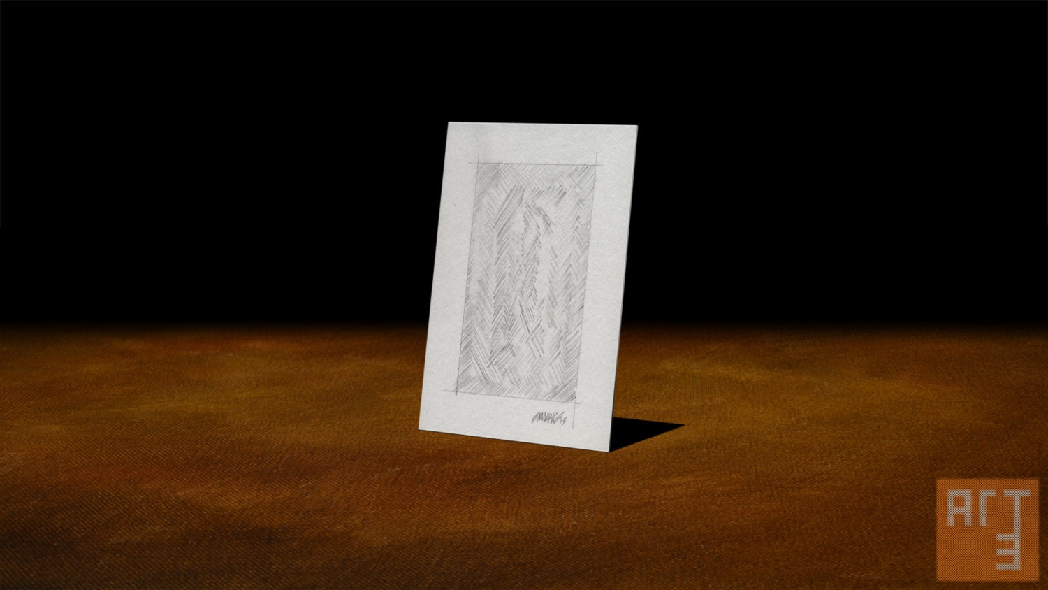 original ACEO abstract drawing. not a repro. "Draw, Erase, Draw, Erase, Draw, No. 1"