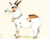 Alphabet poster, Nursery wall art, Animal alphabet print, Kids wall art, Goat print, G is for goat, 8x10, wall art for children