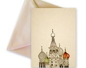 St. Basil's - RUSSIA - letterpress notes, boxed set of 6.