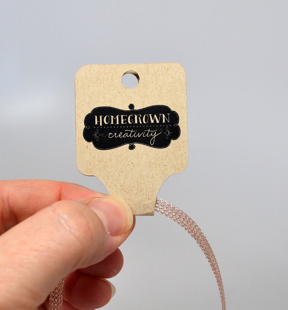 Custom Fold-Over Necklace Jewelry Tags Jewelry Display Personalized Product Hanging Cards