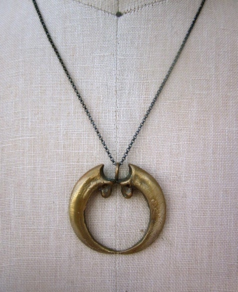 Golden Eagle Claw Talisman Necklace