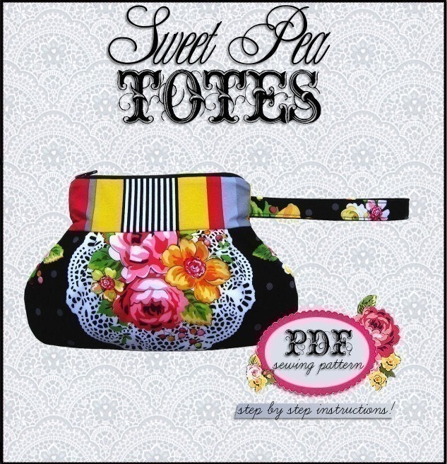 Zip & Go  WRISTLET ebook PDF Sewing Pattern / Sweet Pea Totes