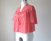 Carnation Boudoir Jacket Vintage 50's / 60's Pink Bed Jacket