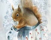 Squirrel Cards- " A New Apron"-  blank cards