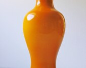 large heavy yellow Chinese Peking vase 16" tall