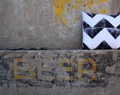 Hand Printed Chevron Pillow