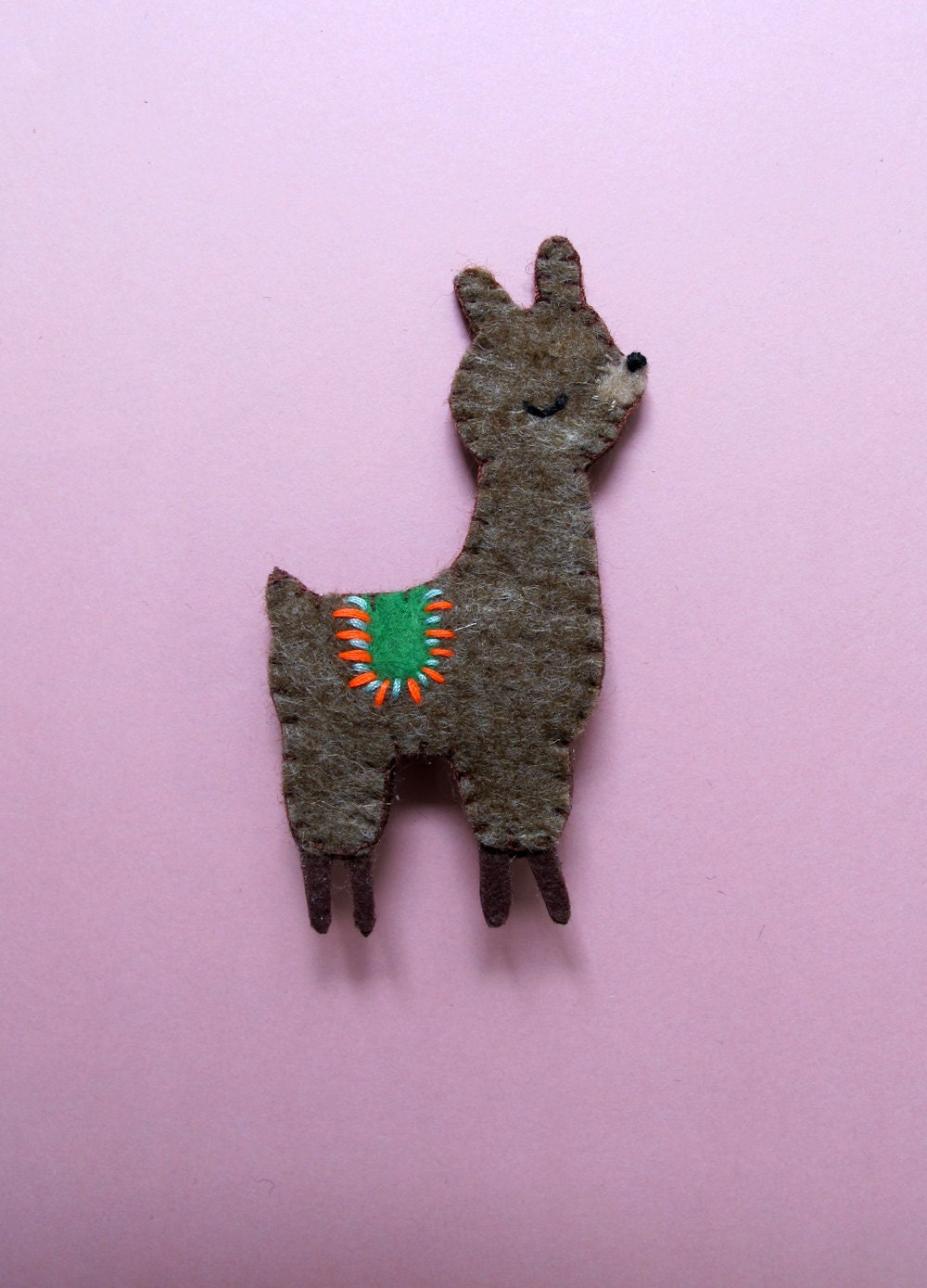 Felt Alpaca Brooch - Made to Order