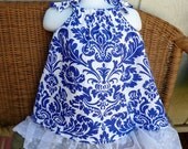 Toddler Girls Size 3T Summer Vacation Dress with Lace Trim Free Shipping