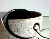Sandy White Wheel Thrown Yarn Bowl - Made To Order