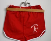 70s 80s Boys Red Tennis Shorts Sz 6x 7