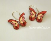 Pink butterfly dangle earrings, Butterfly jewelry, Pink butterfly