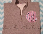 Monogrammed Sweatshirt with Fabric Monogram