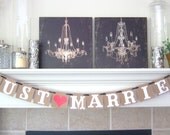 Just Married Wedding banner, wedding banner, car decoration, sign, photo prop, engagement photo,heart, bride, groom,bridal shower
