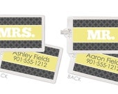 Honeymoon Newlywed Luggage Bag Tags - Modern Circles