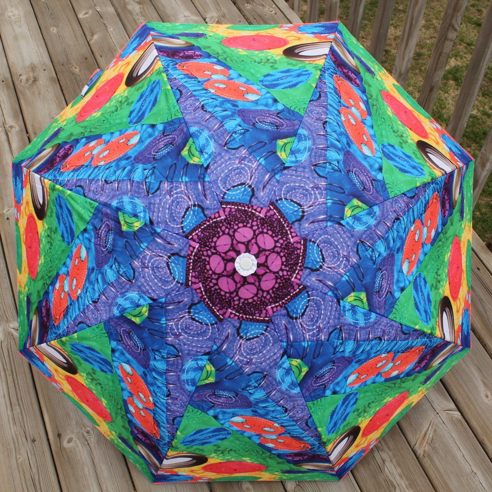 Quilt Art Umbrella - Columns and Circles