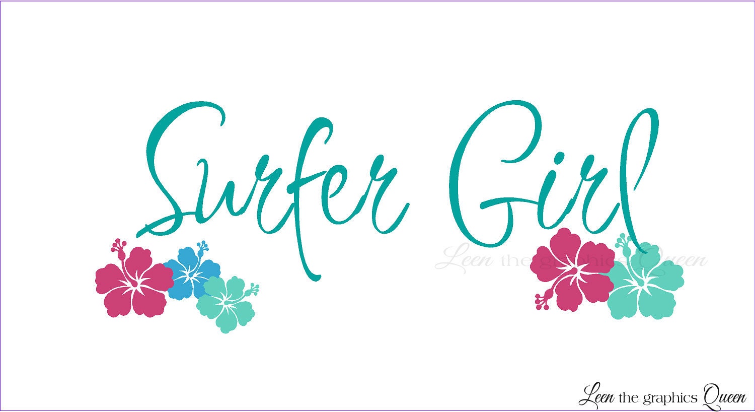 Beach Saying Wall Decal for Kids Room Nursery Surfer Girl