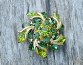 Emerald Weiss swirl hair clip -- ready-to-ship hair piece
