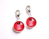Keep Calm and Think Disney Mickey Mouse Ears Inspired Clip Charm Pendant