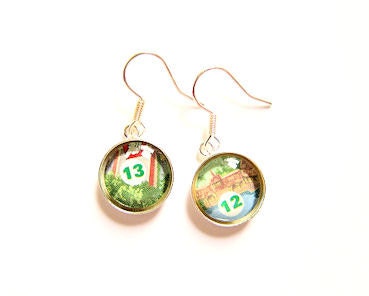 Walt Disney World Adventureland Map Earrings Pirates of the Caribbean and Jungle Cruise
