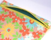 Handmade Zipper Pouch - Grandma's Old Sheets