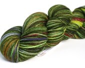 Wild Flowers--hand dyed sock yarn, merino SW, (490yds/100gm)