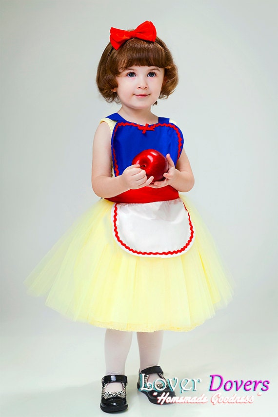 Snow White apron girls tutu apron Princess childrens full apron birthday kids apron  gift