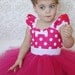 Hot pink Polka Dots MINNIE  dress TUTU  Party Dress  super twirly  dress 1st Birthday party