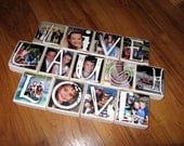 PERSONALIZED Photo Blocks- Set of 13- LIVE Laugh LOVE- custom lettering, photos and colors