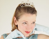 Vintage Rhinestone Tiara Hair Comb