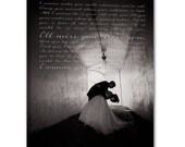Your Photo Words Wedding Art Canvas Gallery Wrap , Engagement  Anniversary Just Married Photo 20X30