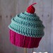 PDF Crochet Pattern and Crochet/Knit pattern - Baby Cakes Cupcake Hat - Two versions in one