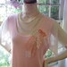 plus size lace blouse shirt top vintage lace pink white 1X spring summer fashion