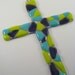 Cross Fused Glass Wall Décor Window Suncatcher