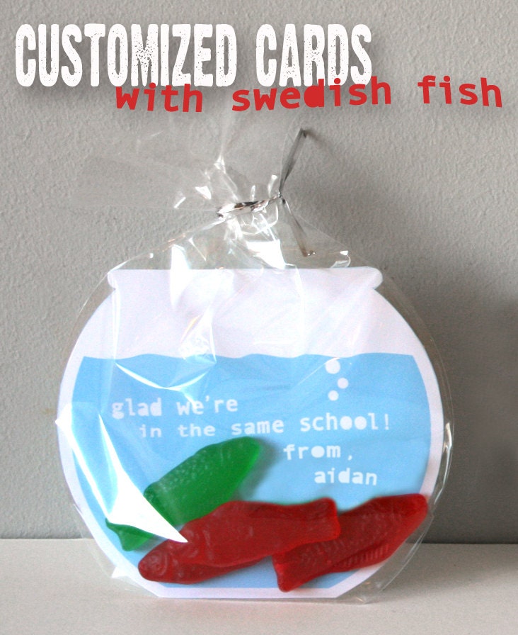 Customized Printable Fishbowl Cards