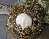 Queen of the Night Moon Goddess Pin Pendant by Twisted Sister Arts