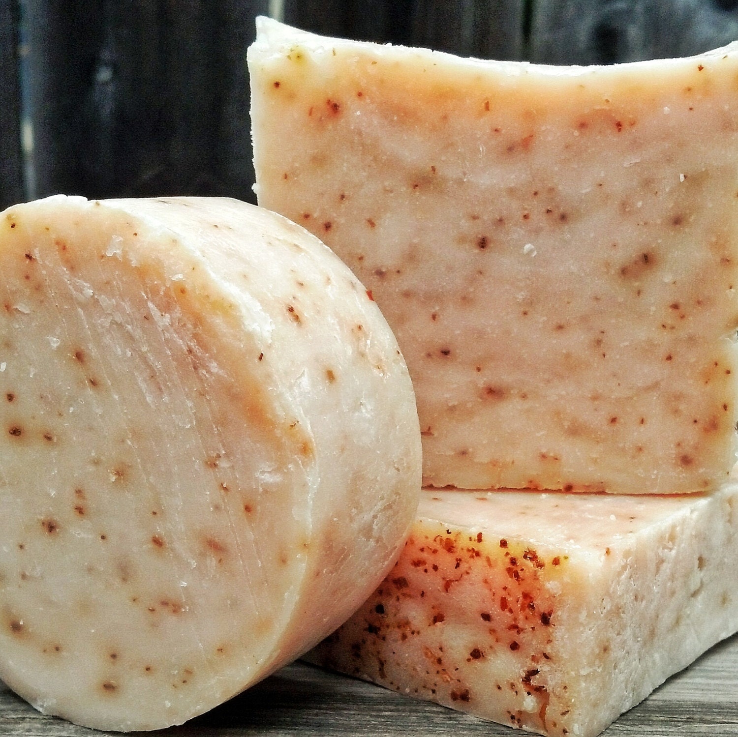 Lemon and Ginger Handmade Soap with Lemon Peel
