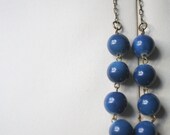 Navy Glass Bead Layering Necklace- Simple, Modern, Bright, Summer, Handmade Jewelry- Candy Parade Necklace in Navy