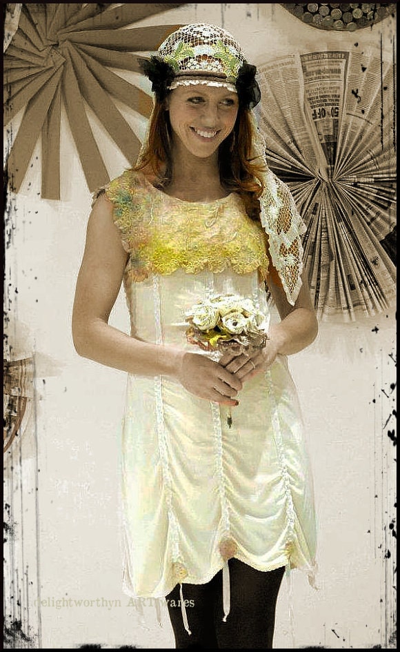Ivory Silk Jersey Upcycled Dress / Wedding