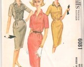 McCalls 6081.. 1960s Misses Dress  size 18 bust 38