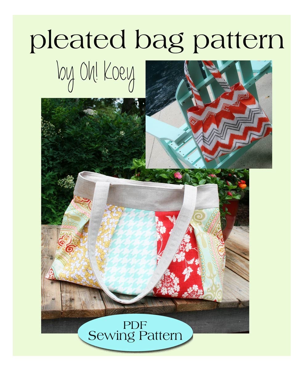 Pleated Bag Pattern,Pleated Purse Pattern PDF Sewing Pattern Ebook Sewing Tutorial DIGITAL FILE