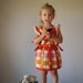 1970s Patchwork Skirt & pinafore set, size 2t/3t