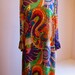 Vintage 60s Silk Chiffon Art Print Dress by Helga // 1960s Psychedelic Dress