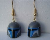 Star Wars LEGO Jango Fett Mandalorian Helmet Earrings