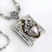 Fragile Heart - Silver Book Locket Necklace Jewelry by Gypsy Trading Company